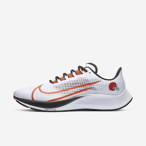 Chaussure De Running Nike Air Zoom Pegasus 37 (Cleveland Browns) Blanche 7408-563 White/Pure Platinum/Seal Brown/Team Orange Homme | MPW-40476577